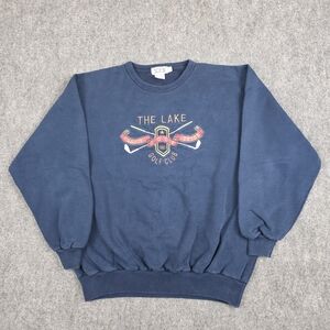 SDI The Lake Golf Club Oversized Vintage Navy Crewneck Unisex Large